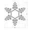 Фигура ARD-SNOWFLAKE-M2-940x940-576LED Blue (230V, 32W) (Ardecoled, IP65)
