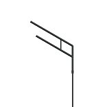 Кронштейн OXOR-SG2-1500x76-L1500 BLACK (Arlight, Сталь)