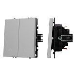 Механизм выключателя управления шторами SWT-NOBE-MKR2-SFPL-IS (230V, 10A) (Arlight, Никель)