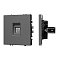 Механизм телефонной розетки SCT-NOBE-MTL1-SFPL-GR (RJ-11, 4C) (Arlight, Серый базальт)