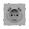 Механизм розетки с USB зарядкой SCT-NOBE-MUAA-SFPL-IS (230V, 16A)  (Arlight, Никель)