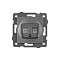 Механизм компьютерной розетки двойной SCT-MPC2-PL-GR-V (RJ-45, CAT6) (Arlight, -)