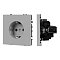 Механизм электрической розетки SCT-NOBE-MEU1-SFPL-IS (230V, 16A) (Arlight, Никель)