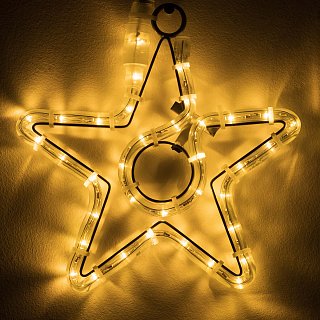 Фигура светодиодная ARD-STAR-M4-200x220-36LED Warm (230V, 2.5W) (Ardecoled, IP65, 1 год)